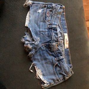 Hollister Destroyed Denim Shorts